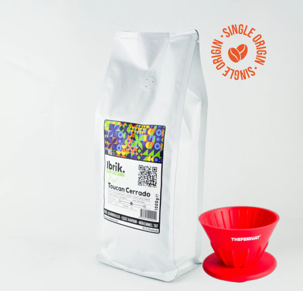 Toucan Cerrado Single Origin Çekirdek Kahve 1000gr Silikon V60 Dripper Hediyeli - Görsel 2
